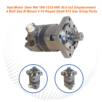 Charlynn 109-1238-006 Aftermarket Geroler Motor | SAE B Flange 31.75mm 14T Shaft